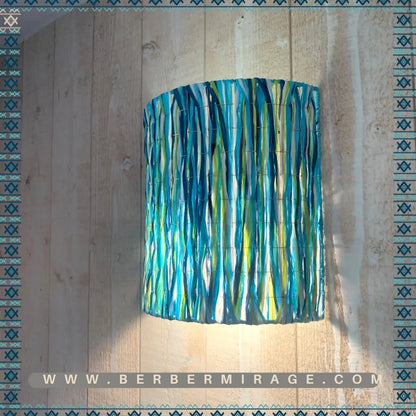 Wall lamp in raffia for living room, bedroom, office...ambient lighting BerberMirage