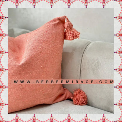 housse-coussin-berbere-corail-laine-artisanal