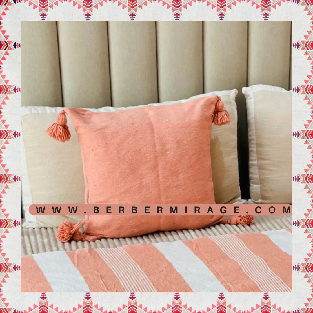 housse-coussin-berbere-corail-laine-artisanal